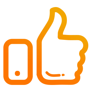 Оранжевая иконка лайка