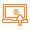 Оранжевая иконка ноутбука