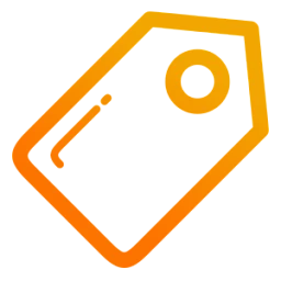 Оранжевая иконка бирки