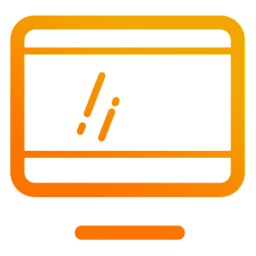 Оранжевая иконка монитора