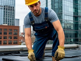 Кровельщик по рулонным кровлям и по кровлям из штучных материалов квалификация — 3-й разряд, код профессии — 13201